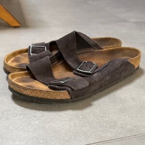 Birkenstock Arizona Soft Footbed. Suede Velvet Gray. Size 42 (Men’s 9-9.5)